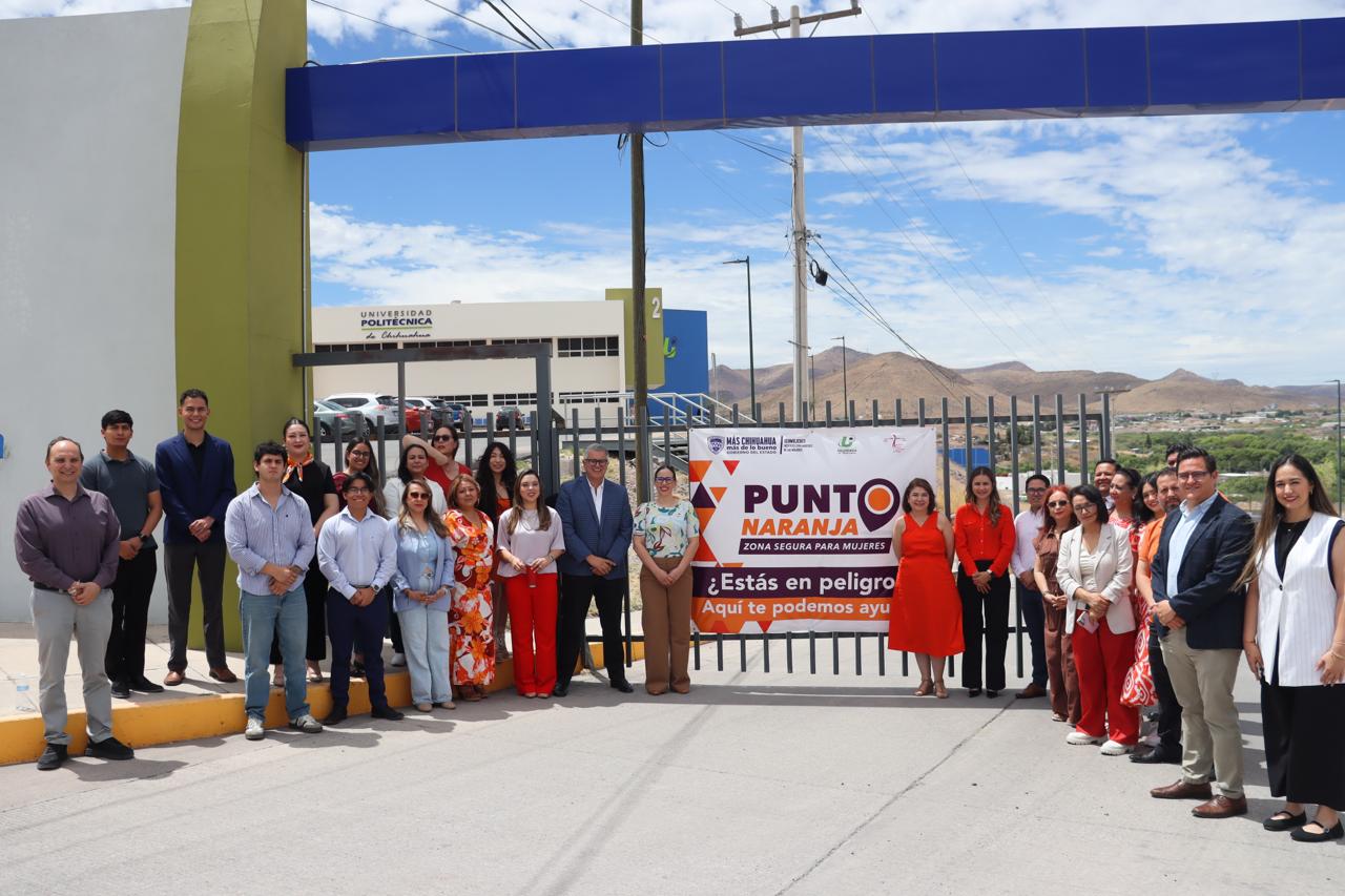 Instala ICHMujeres Punto Naranja en la Universidad Politécnica de Chihuahua