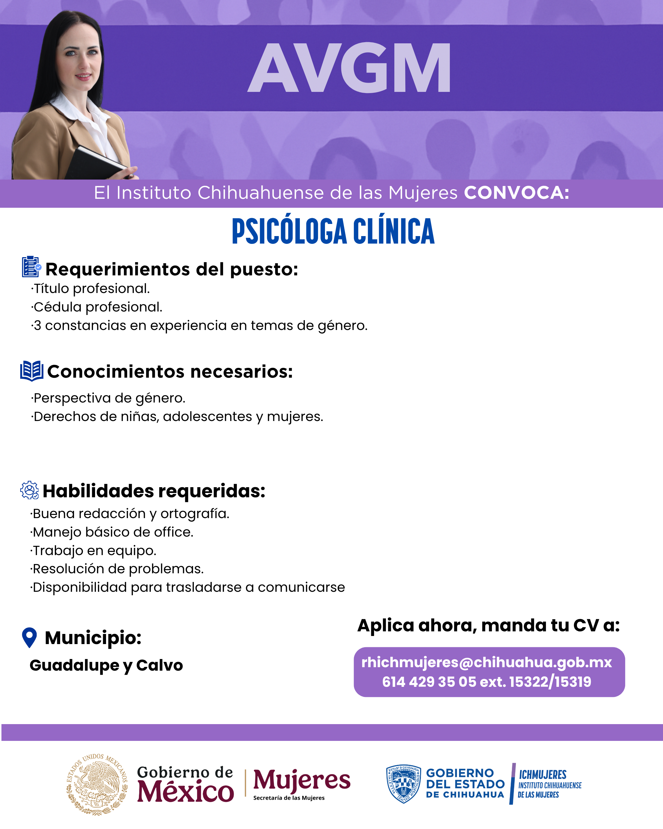 Vacante psicóloga